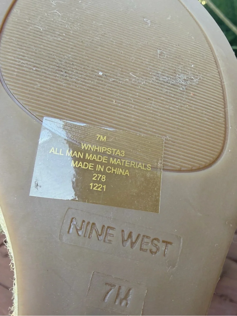 Nine West Hipsta3 Metallic Blue Espadrille Wedge Sandals Size 7 $109